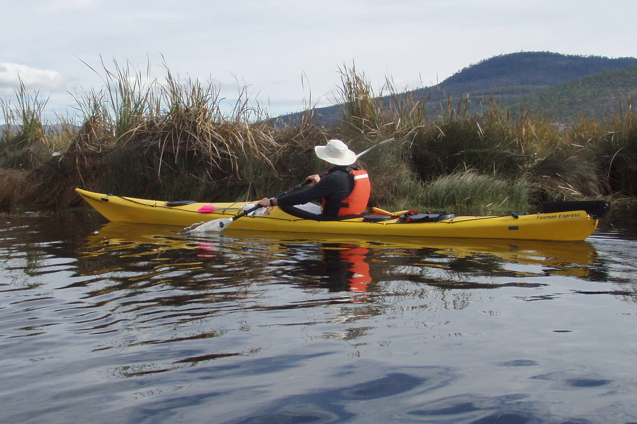 Kayaker on the River Derwent. Photo: Derwent Estuary Program.